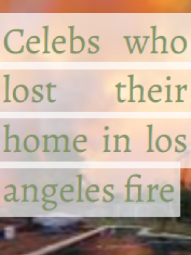 Celebs who lost their home in los angeles fire