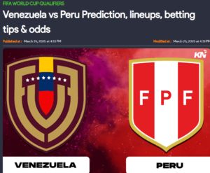 Venezuela vs Peru: A High-Stakes Showdown in the&hellip;
