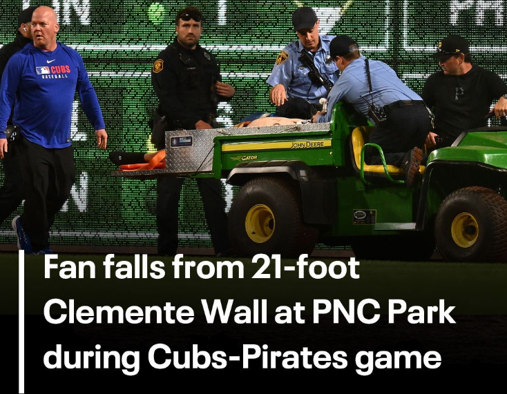 ⚠️ Shocking Fall at PNC Park: Pirates Fan Plunges Mid-Game, Crowd Stunned