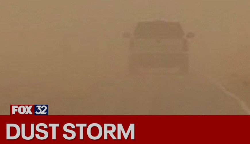“Dust Storm Warning Shocks Illinois: Chicago Engulfed in…